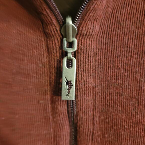 Tommy Bahama XL Maroon Quarter Zip Pullover Sweater Cotton Blend Casual Resort - Picture 4 of 9